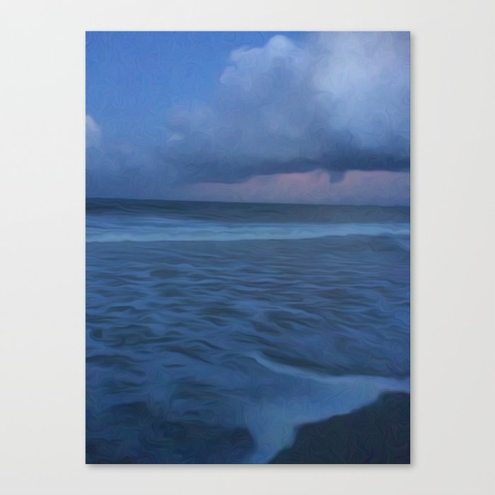 Cloudy Beaches Canvas Print