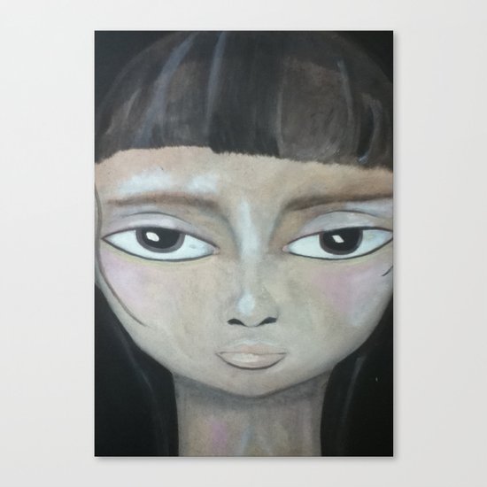 Little Brunette Canvas Print