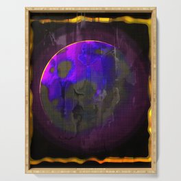 Purple Planet in Frame Serving Tray