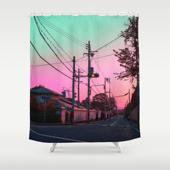 Kyoto Mornings Shower Curtain