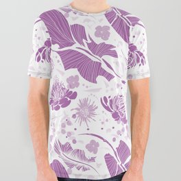 Violet Floral Bouquet 2 All Over Graphic Tee