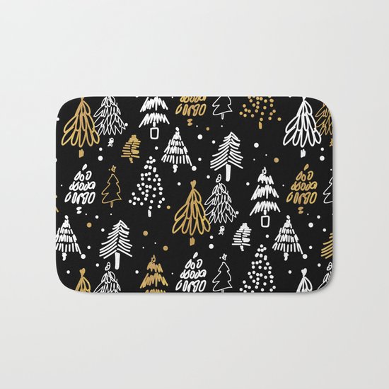Christmas Tree Pattern Bath Mat