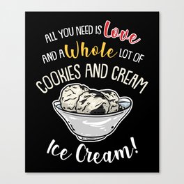 Cookies And Cream Ice Cream Canvas Print