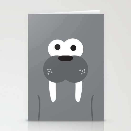 Minimal Walrus Stationery Cards