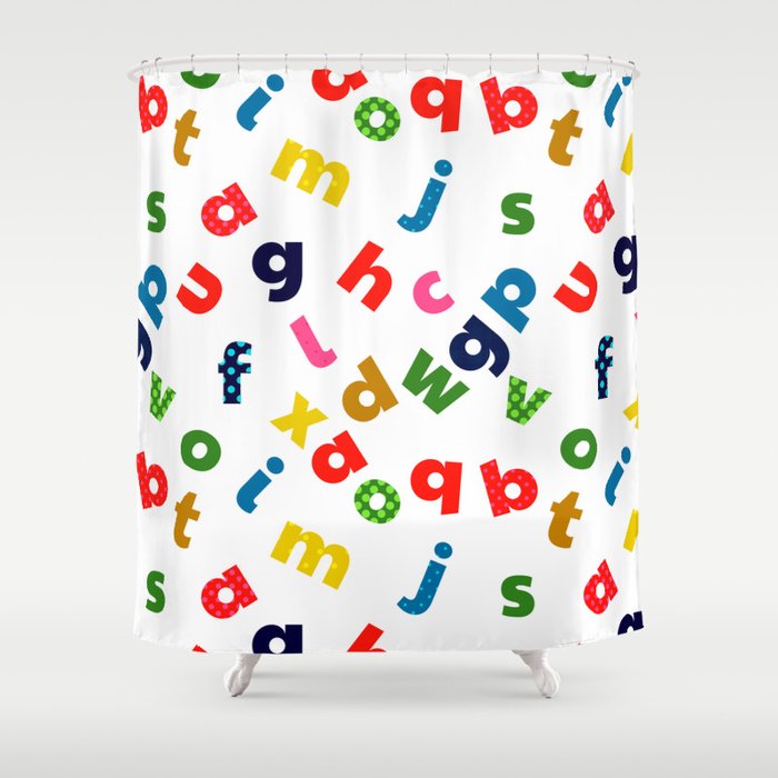 colourful alphabet Shower Curtain