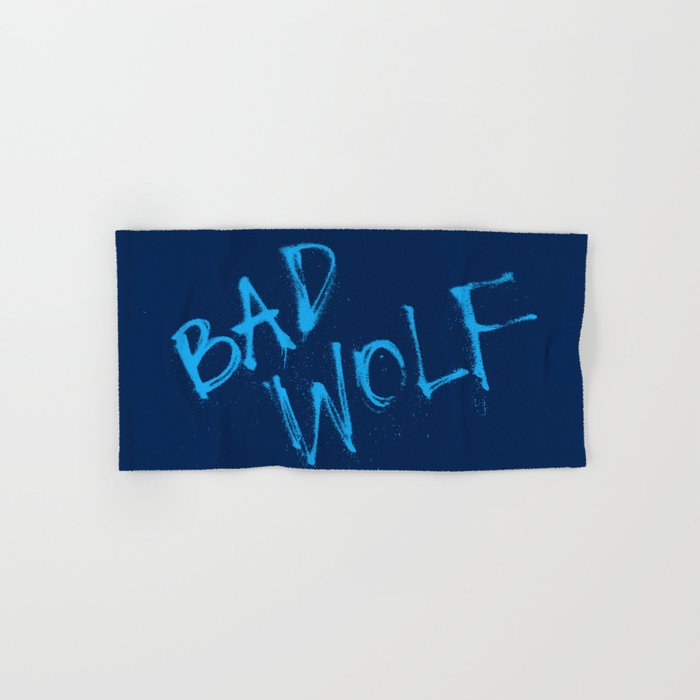 Doctor Who Bad Wolf Blue Hand & Bath Towel