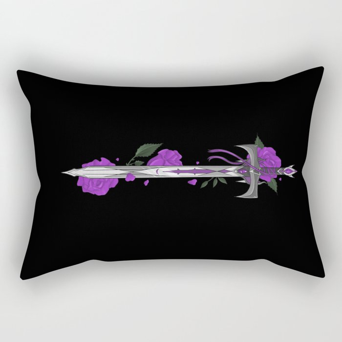 Thorn Sword Purple Rectangular Pillow