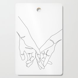 Hands Couple One Line Cutting Board