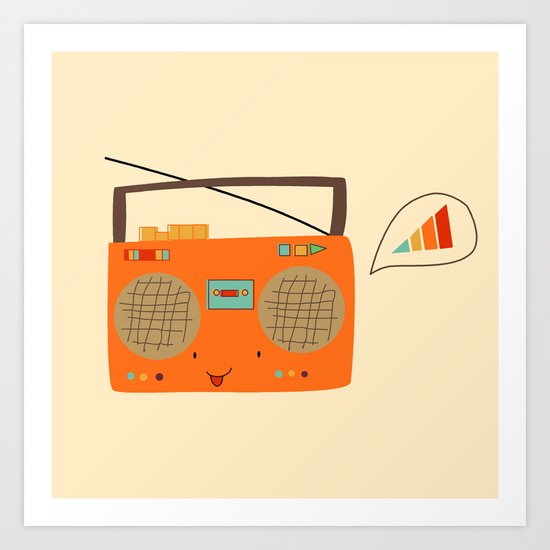 Boom Box Art Print