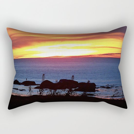Sunset Swirling Clouds Rectangular Pillow