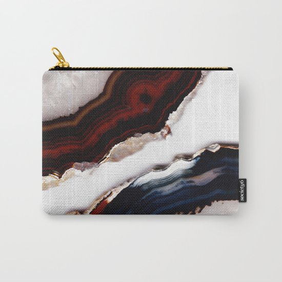 Red meets Blue - Agate Translucent #1 #decor #art #society6 Carry-All Pouch