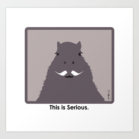 Professor Capybara II Art Print