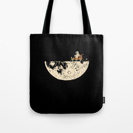 Moon Half Moon Astronaut Space Tote Bag