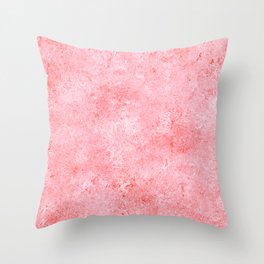 Bright Coral Spongework Throw Pillow