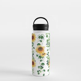 Eucalyptus and Sunflowers Garland  Water Bottle
