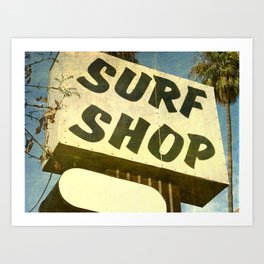 Surf shop Art Print