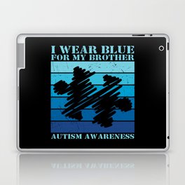 I Wear Blue For My Brother Autism Puzzle Laptop Skin