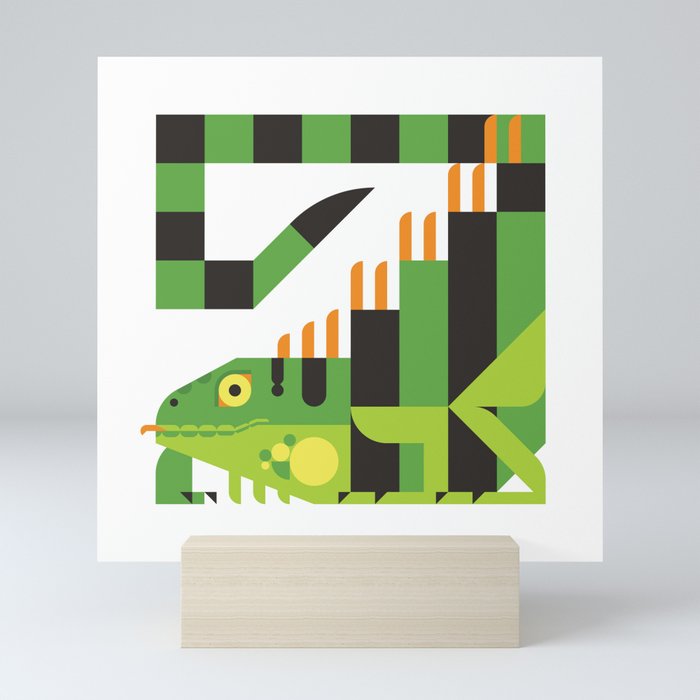 Iguana Lizard Mini Art Print