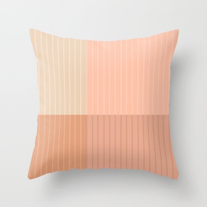 Color Block Line Abstract II Throw Pillow