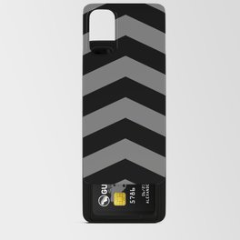 Wide Grey and Black Chevron Stripes Android Card Case