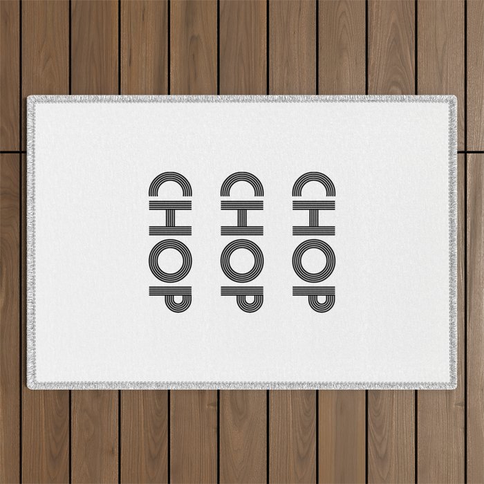 Chop Chop Chop Outdoor Rug