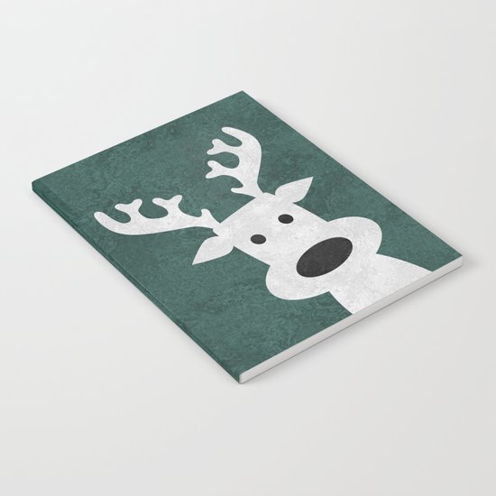 Christmas reindeer marble Notebook