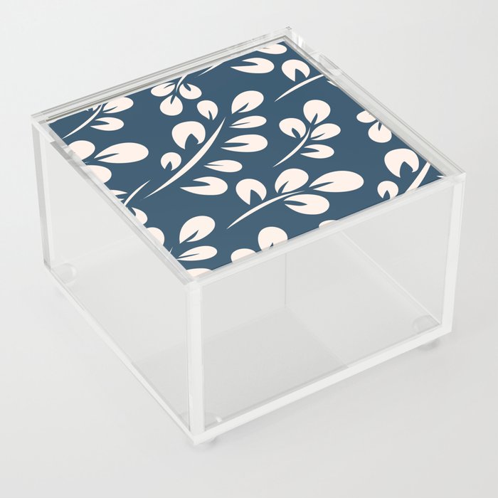 Abstract seamless pattern with leaves. Vintage illustration.  Acrylic Box