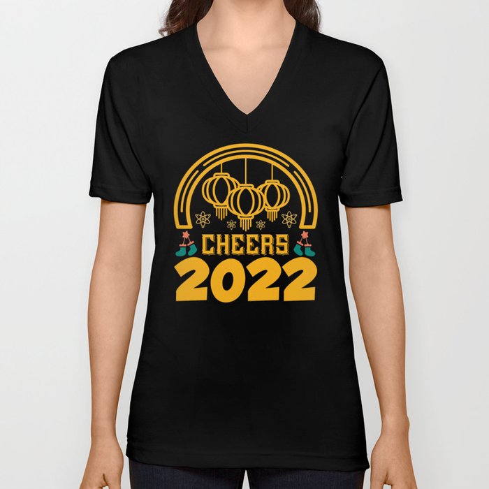 happy new years 2022 goodbay 2021 hello V Neck T Shirt