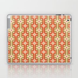 Retro squares pattern natural colors  Laptop Skin