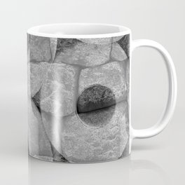 Rock and Roll Gray Scale Toilet Paper Rolls Overlaid with Rocks Mug