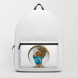 Astronaut and radio in space Backpack | Music, Urbanmusic, Hiphop, Drawing, Musiclovers, Planet, Space, Retro, Ilovemusic, Boumboumbox 