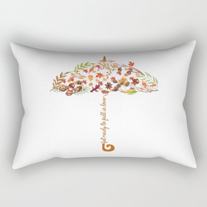 Fall season umbrella quote design Rectangular Pillow