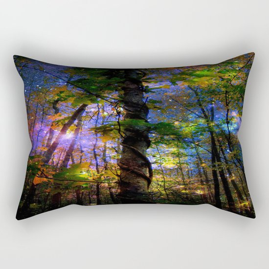Forest of the Fairies Night Rectangular Pillow