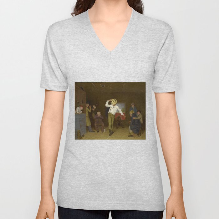 Walking the Chalk by Charles Deas (1838) V Neck T Shirt