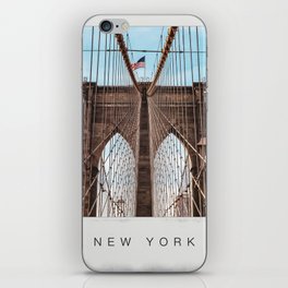 Brooklyn Bridge and Manhattan skyline in New York City iPhone Skin