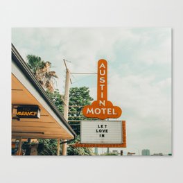 Let Love In Sign, Austin Texas Canvas Print