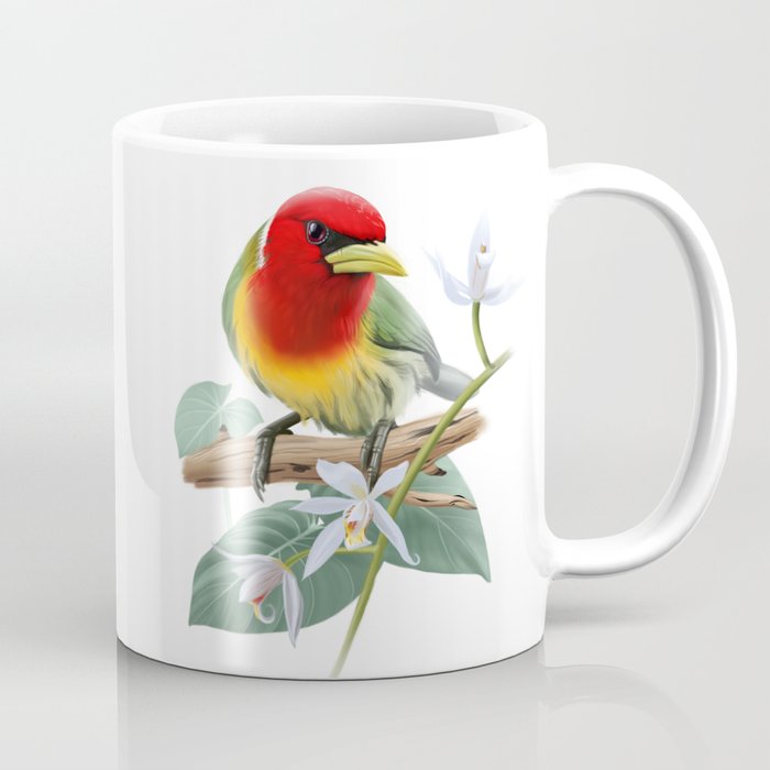 Tropical bird red-headed barbet Coffee Mug