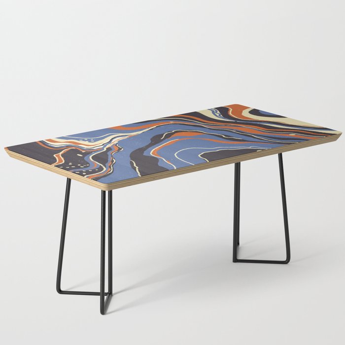 Retro marble in blue Coffee Table