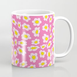 Warp Floral Retro Pattern Coffee Mug | Graphicdesign, Colorful, Psychedelic, Nostalgia, 90S, Illusion, Flower Patter, Floral, Girly Feminine, Y2K 