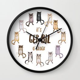 Cup of Gerb collection - The colourFur world of gerbils (white) Wall Clock