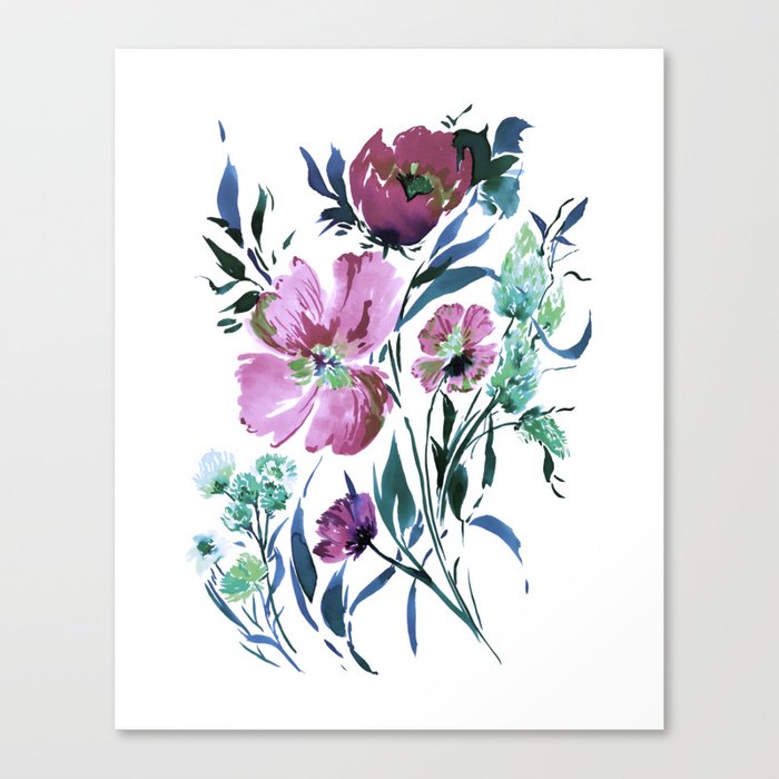 Dramatic Floral Canvas Print