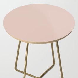 Pale Pink Solid Color Pairs PPG Sultan Sand PPG1068-3 - All One Single Shade Hue Colour Side Table