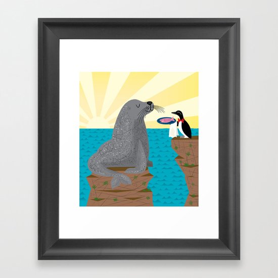Sealed With A Fish Framed Art Print