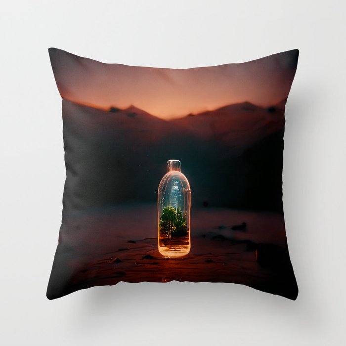 Abstract in a Bottle Throw Pillow