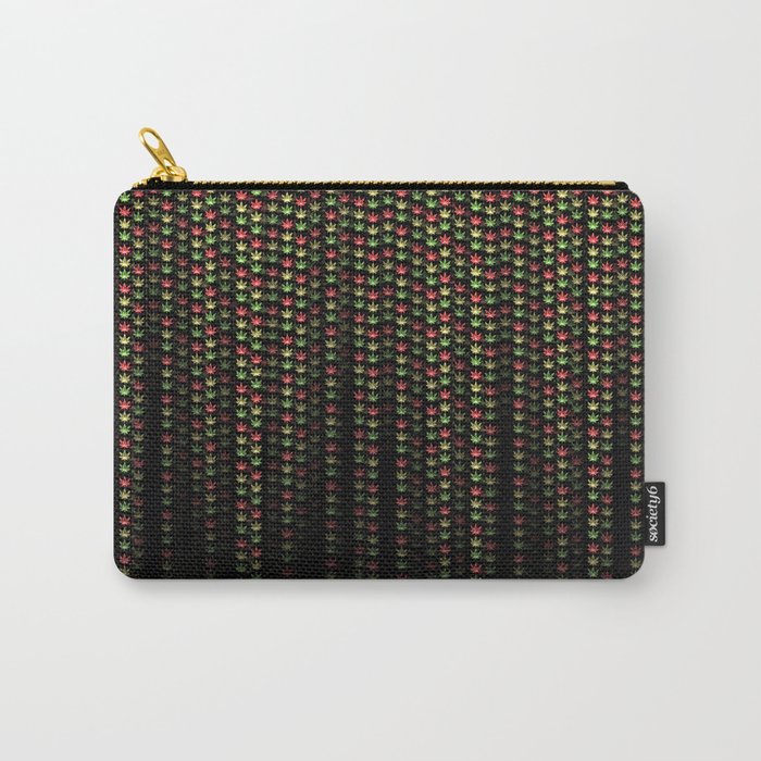 Jamatrix Red Gold and Green Neon Matrix Code Carry-All Pouch by ...