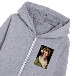 Flora_Giuseppe Arcimboldo  Italian painter(1527-1593) Kids Zip Hoodie