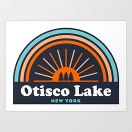 Otisco Lake New York Rainbow Art Print