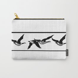 Ducks Carry-All Pouch | Flying, Illustration, Black And White, Patosvolando, Oil, Vintage, Fly, Volando, Ducks, Patos 