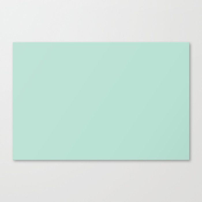 Light Aqua Green Solid Color Pantone Honeydew 12-5808 TCX Shades of Blue-green Hues Canvas Print