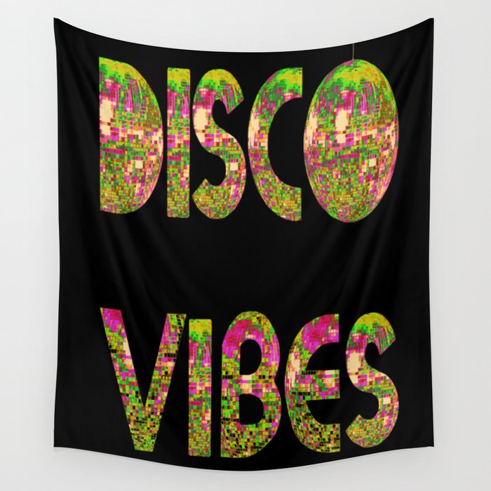 Colorful Disco Vibes Wall Tapestry